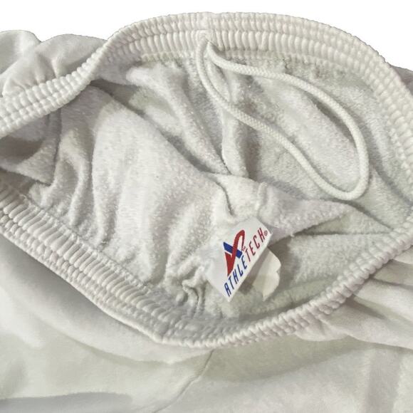 Athletech High Rise Elastic Drawstring Waist Sweat Pants White - Picture 2 of 10